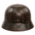 Original German WWII Rare Waffen SS M40 Single Decal Helmet with 59cm Liner and Chinstrap - Stamped ET66 Original Items