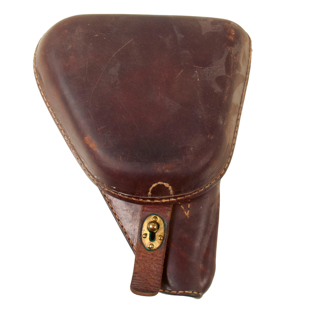 Original Japanese WWII Type 14 Nambu Pistol Leather Holster with Take Down Tool Original Items