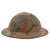Original U.S. WWI M1917 Doughboy Helmet Shell with Multi-Colored Camouflage Paint Original Items