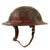 Original U.S. WWI M1917 34th Sandstorm Division Camouflage-Painted Doughboy Helmet with Liner & Chinstrap - Excellent