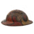 Original U.S. WWI M1917 34th Sandstorm Division Camouflage-Painted Doughboy Helmet with Liner & Chinstrap - Excellent