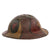 Original U.S. WWI M1917 34th Sandstorm Division Camouflage-Painted Doughboy Helmet with Liner & Chinstrap - Excellent