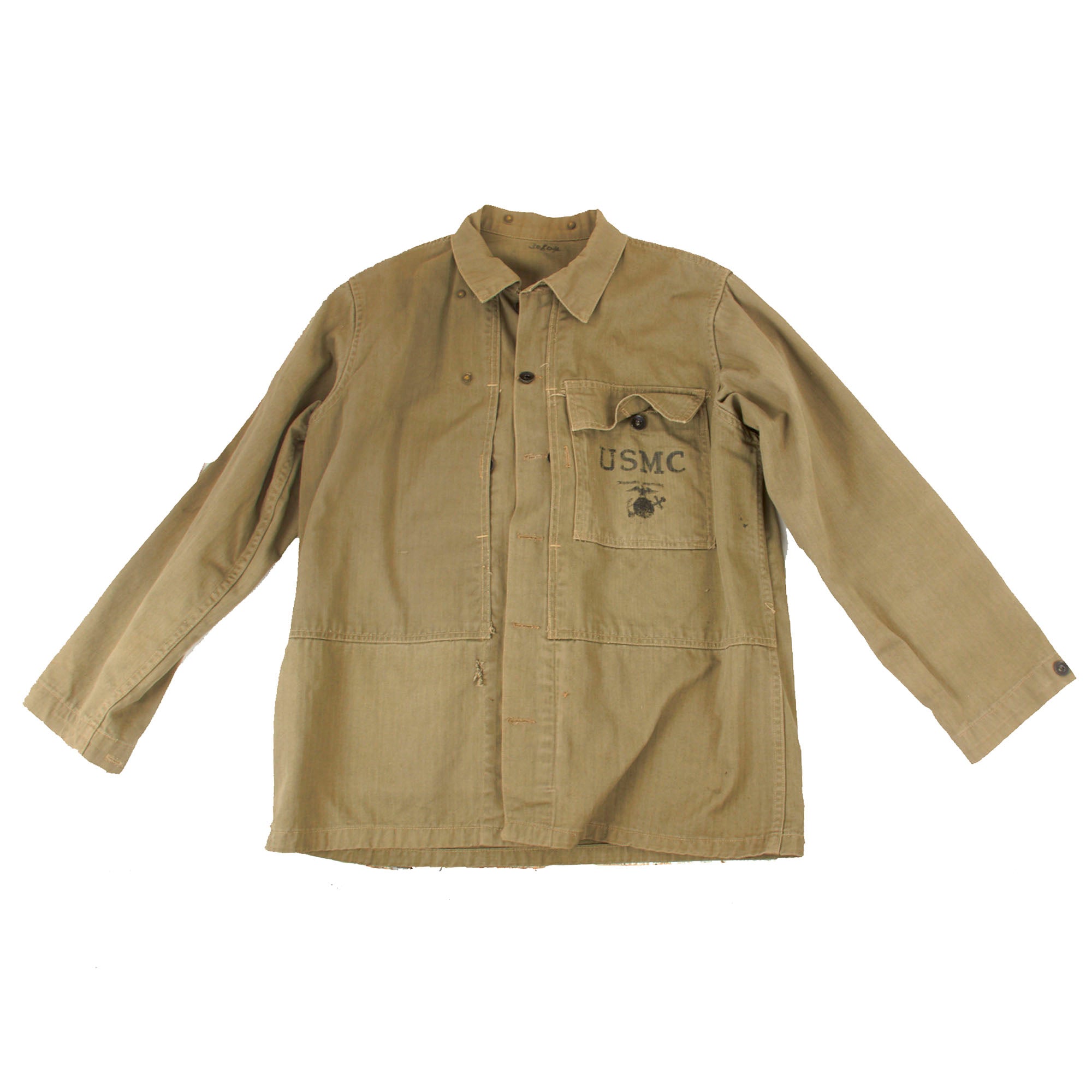 Original U.S. WWII USMC HBT Herringbone Twill P44 Combat Field