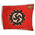 Original German WWII DAF Labor Front Fringed Flag with Haltern-Stadt 5 Town Marking - 46 1/2 x 53”