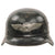 Original German WWII Luftschutz Civil Air Defense Beaded M40 Steel Helmet with 57cm Liner and Partial Chinstrap, Stamped Q64 Original Items