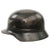 Original German WWII Luftschutz Civil Air Defense Beaded M40 Steel Helmet with 57cm Liner and Partial Chinstrap, Stamped Q64 Original Items