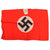 Original German WWII Unissued NSDAP Double Sided Political Flag with Kaufhaus Carl Peters Retail Label, 14" x 22" Original Items