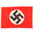 Original German WWII NSDAP Red Cotton Flag with Metal Hanging Hooks - 28 ½” x 19 ¼”