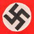Original German WWII NSDAP Red Cotton Flag with Metal Hanging Hooks - 28 ½” x 19 ¼”