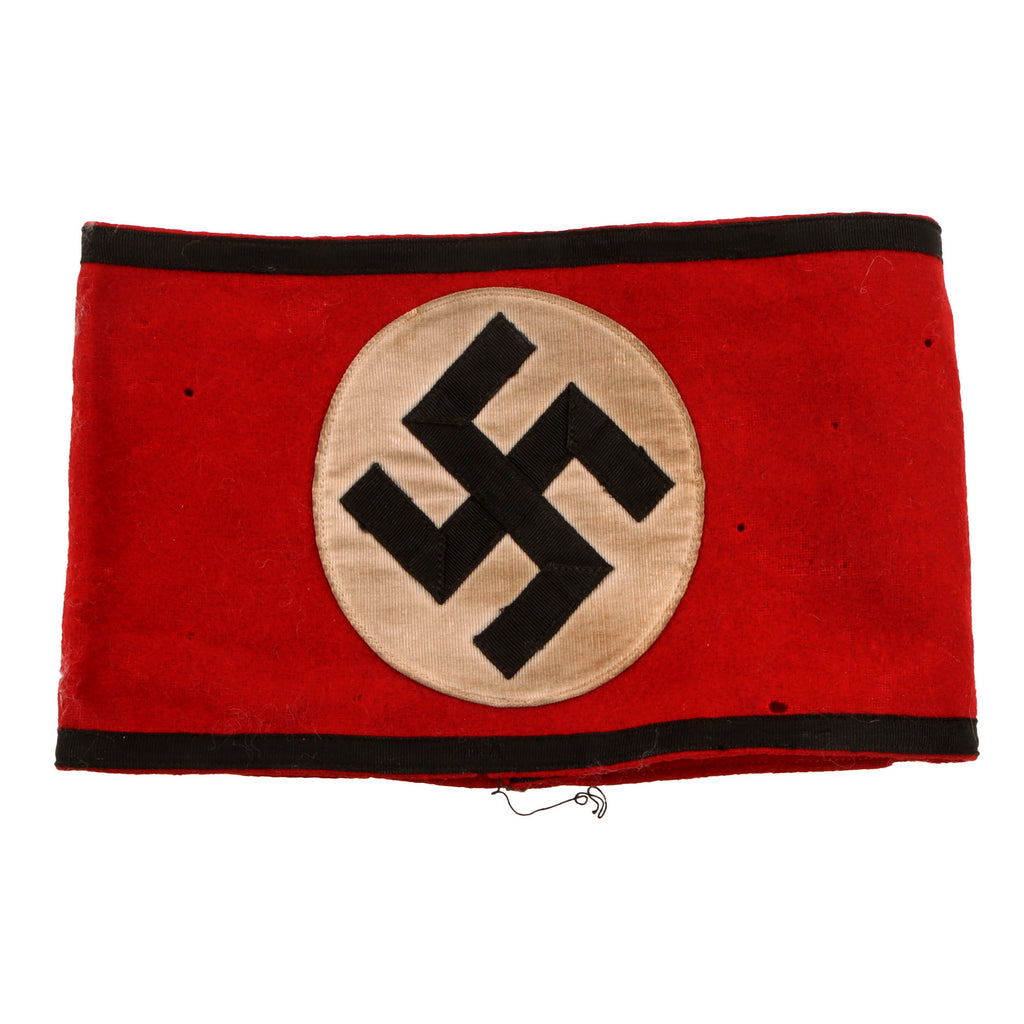 Original German Pre-WWII SS Member Wool and Rayon Multi-Piece Armband with BeVo RZM Tag, Code 156/37 Original Items