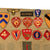 Original U.S. WWII Army, Navy & USMC 92-Patch Souvenir Blanket Section with German Kriegsmarine NCO Breast Eagle - 32 x 35”