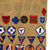 Original U.S. WWII Army, Navy & USMC 92-Patch Souvenir Blanket Section with German Kriegsmarine NCO Breast Eagle - 32 x 35”