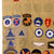 Original U.S. WWII Army, Navy & USMC 92-Patch Souvenir Blanket Section with German Kriegsmarine NCO Breast Eagle - 32 x 35”