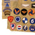 Original U.S. WWII Army, Navy & USMC 92-Patch Souvenir Blanket Section with German Kriegsmarine NCO Breast Eagle - 32 x 35”