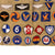 Original U.S. WWII Army, Navy & USMC 92-Patch Souvenir Blanket Section with German Kriegsmarine NCO Breast Eagle - 32 x 35”