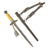 Original German WWII 2nd Model Luftwaffe Officer Dagger by W.K.C. Waffenfabrik with Grained Ivoroid Grip, Scabbard, Hanger, and Portepee