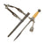 Original German WWII 2nd Model Luftwaffe Officer Dagger by W.K.C. Waffenfabrik with Grained Ivoroid Grip, Scabbard, Hanger, and Portepee