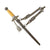 Original German WWII 2nd Model Luftwaffe Officer Dagger by W.K.C. Waffenfabrik with Grained Ivoroid Grip, Scabbard, Hanger, and Portepee