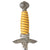 Original German WWII 2nd Model Luftwaffe Officer Dagger by W.K.C. Waffenfabrik with Grained Ivoroid Grip, Scabbard, Hanger, and Portepee