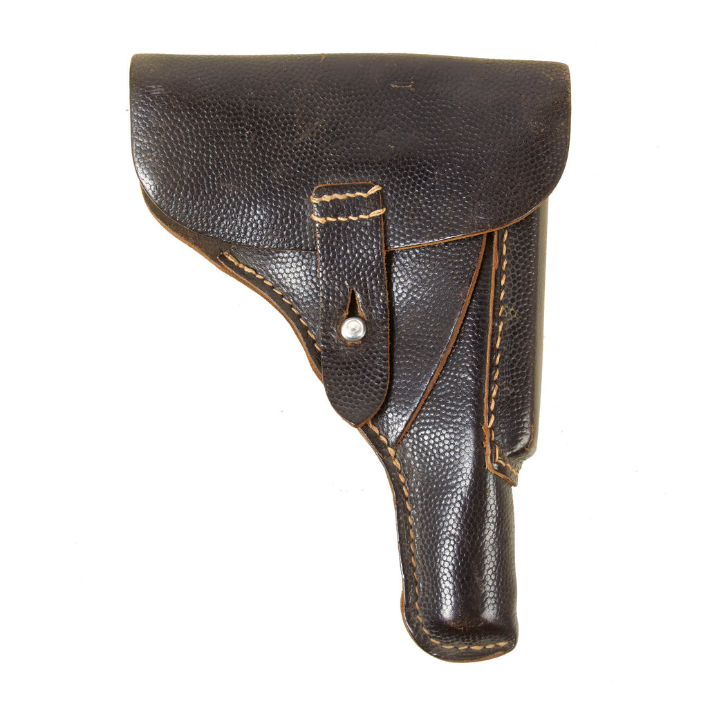 Original German WWII FN Model 1922 Black Pebble Grain Drop Holster by Richard Ehrhardt - Dated 1944 Original Items