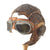 Original British WWII RAF Type C Leather Flying Helmet with Mk. VIII Goggles - Elastic Strap Broken - As Is