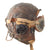 Original British WWII RAF Type C Leather Flying Helmet with Mk. VIII Goggles - Elastic Strap Broken - As Is