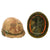 Original U.S. Vietnam War Era M1 Helmet with 1969 Mitchell Camouflage Cover Worn Brown-Side-Out, Elastic Band & Postwar Liner Original Items