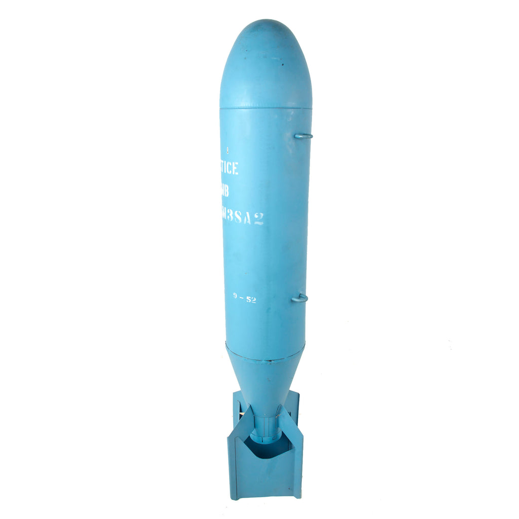 Original U.S. Korean War Era 100LB Practice Bomb M38A2 with Original Blue Training Paint - Dated 1952 Original Items