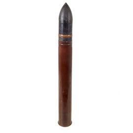 Original U.S. WWII 75mm M72 Armor-Piercing Tracer Projectile with Korean War Era 1953 T6E3B1 Skysweeper Cartridge Case - Inert Display Assembly