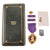 Original U.S. WWII Purple Heart Medal in Original Presentation Case with Ribbons, Lapel Pin, and Army Air Forces (USAAF) Technical Training Command DI Pin - Not Numbered