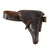 Original German WWI & WWII 1916-Dated Black P.08 Luger Holster with Modifications on WWII Black Officers Claw Belt
