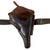 Original German WWI & WWII 1916-Dated Black P.08 Luger Holster with Modifications on WWII Black Officers Claw Belt