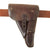 Original German WWII 1944-Dated Brown P.38 Softshell Breakaway Holster with 45mm Officer’s Open Claw Buckle Belt