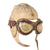 Original Japanese WWII Leather Winter Flying Helmet with Pilot’s Cat-Eye Goggles Original Items