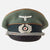 Original German WWII Heer Recruiting and Replacement Officer Schirmmütze Visor Cap by August Müller, Approximate Size 57 Original Items