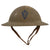 Original British Made U.S. WWI Mark I Doughboy Helmet with Original Hand Painted 36th Infantry Division Arrowhead Insignia, Textured Finish, Liner and Chinstrap Original Items