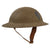 Original British Made U.S. WWI Mark I Doughboy Helmet with Original Hand Painted 36th Infantry Division Arrowhead Insignia, Textured Finish, Liner and Chinstrap Original Items