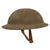 Original British Made U.S. WWI Mark I Doughboy Helmet with Original Hand Painted 36th Infantry Division Arrowhead Insignia, Textured Finish, Liner and Chinstrap Original Items