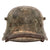 Original Imperial German WWI M16 Stahlhelm Helmet Shell with Remnants of Camouflage Paint Scheme - Marked ET64