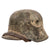 Original Imperial German WWI M16 Stahlhelm Helmet Shell with Remnants of Camouflage Paint Scheme - Marked ET64