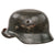 Original German WWII Luftwaffe Double Decal M35 Steel Helmet with Replaced 1931-Dated Liner and Replica Chinstrap, Stamped SE64