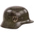Original German WWII Named Waffen-SS M35 Double Decal Helmet, Stamped ET62, with 1939 Dated 54cm Liner, “Schweitzer” Original Items