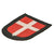 Original German WWII Waffen-SS Danish Volunteer Sleeve Shield - Dachau Depot Type Original Items