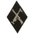 Original German WWII Waffen-SS Armorer NCO Sleeve Diamond Trade Badge with Crossed MG 13 and K98k