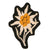 Original German WWII Waffen-SS Gebirgsjäger Mountain Trooper Embroidered Edelweiß Cap Badge, Apparently Unissued