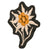 Original German WWII Waffen-SS Gebirgsjäger Mountain Trooper Embroidered Edelweiß Cap Badge, Apparently Unissued