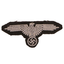 Original German WWII Schutzstaffel SS EM/NCO Second Pattern Left Sleeve Eagle Insignia, Unissued