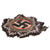 Original German WWII Heer Panzer German Cross in Gold 1941 Embroidered Cloth Badge in Black, Uniform Cutoff