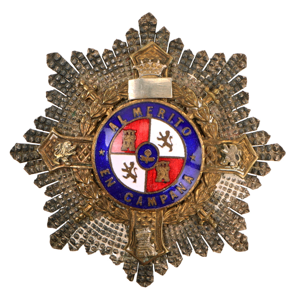 Original Spanish 1938-1942 Type I Cruz de Guerra “Al Mérito en Campaña” Breast Star Original Items