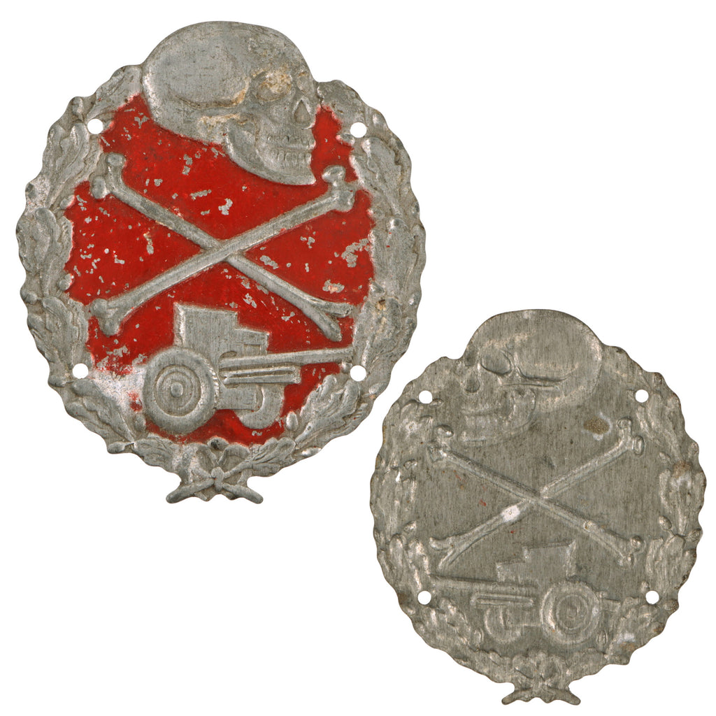 Original Spanish WWII Blue Division Anti-Tank Sleeve Badge with Skull & Crossbones